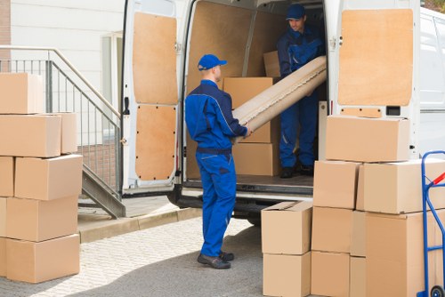 Moving truck in Merton ready for a residential relocation