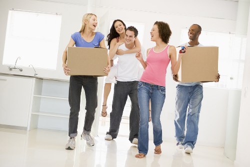 Removal company team handling a home move in Merton