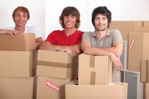 Protective packing materials used for fragile items in a Merton flat removal
