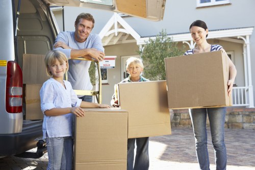Careful furniture handling during a scheduled removal service