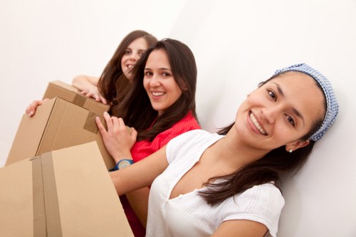 Packing and loading items into a hired removal truck