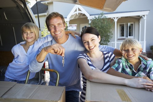 Usable furniture and household items prepared for charity donation