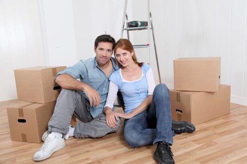 Merton Removals team working safely together on a house removal